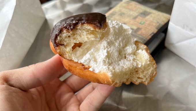 Cream-filled doughnut