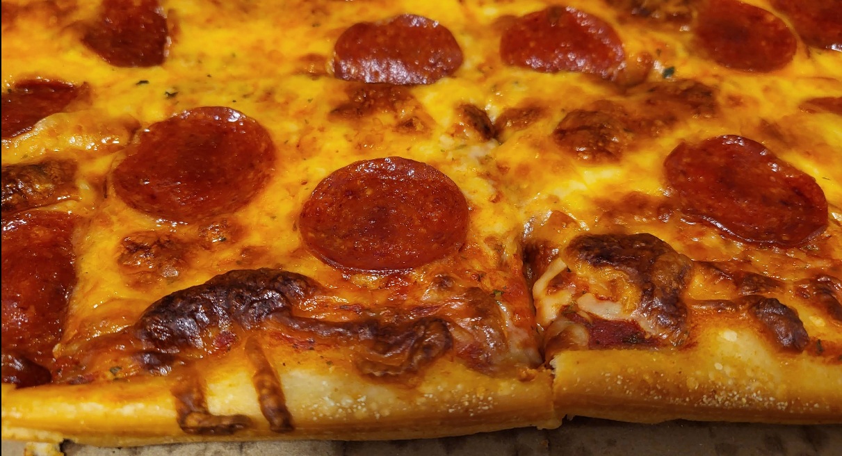 Homemade pepperoni pizza